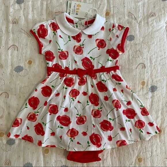 knee length dresses for ladies Sugar Thrillz Clowncore Circus Sateen Puff Sleeve Ruffled Mini Dress And  Bloomers Set main image 0